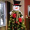 Christmas Tree Topper Snowman Hugger with Lights Strips - Xmas Holiday Winter Wonderland Party Decoration Ornament Supplies